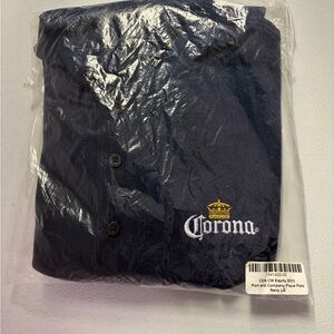 Corona Navy Polo with Gold Crown Embroidery